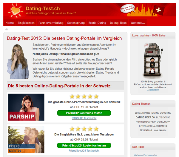 Vergleich dating portale schweiz